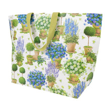 Load image into Gallery viewer, Caspari Potted Hydrangeas Large Tote Gift Bag