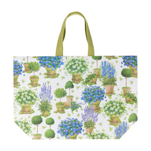 Load image into Gallery viewer, Caspari Potted Hydrangeas Large Tote Gift Bag