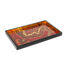Load image into Gallery viewer, Caspari Jaipur Crimson Lacquer Small Rectangular Tray
