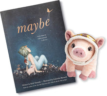 Load image into Gallery viewer, Flying Pig Plush Animal Companion to the Book "Maybe"