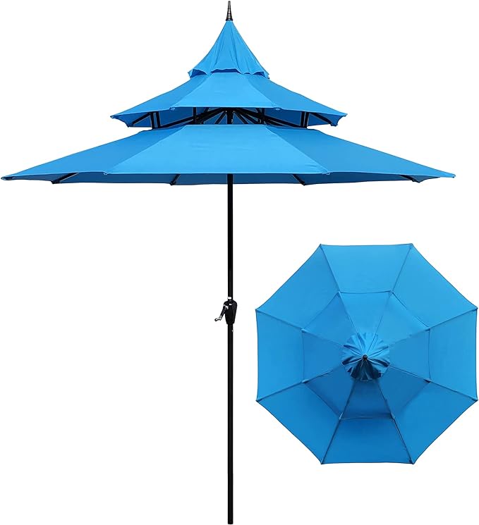 blue outdoor patio umbrella Outdoor Patio Umbrella – OKCMOA STORE