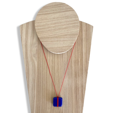 Load image into Gallery viewer, Kappos Ellsworth Kelly Blue Square with Red Stripe Necklace