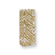 Caspari Go Wild Gold & White Wine & Bottle Gift Bag