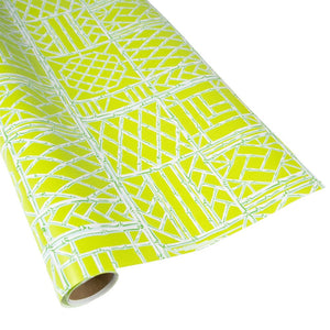 Caspari Bamboo Screen in Green Gift Wrap - One 30" X 8' Roll