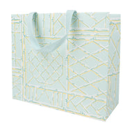 Caspari Bamboo Screen in Robin's Egg Large Gift Bag