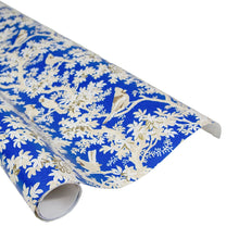 Load image into Gallery viewer, Caspari Scenic Songbirds China Blue Gift Wrap - One 30&quot; X 8&#39; Roll