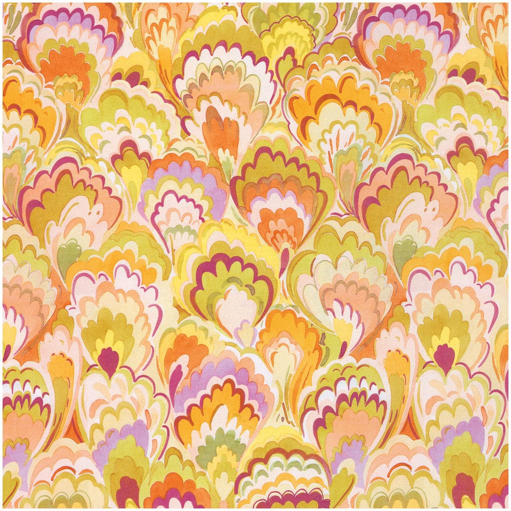 Caspari Marbled Ceramica Raspberry & Chartreuse Gift Wrap - One 30