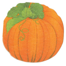 Load image into Gallery viewer, Pumpkin Die-Cut Paper Linen Party Napkins Pack