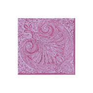 Caspari Paisley Medallion Paper Cocktail Napkins in Raspberry - 20 Per Package