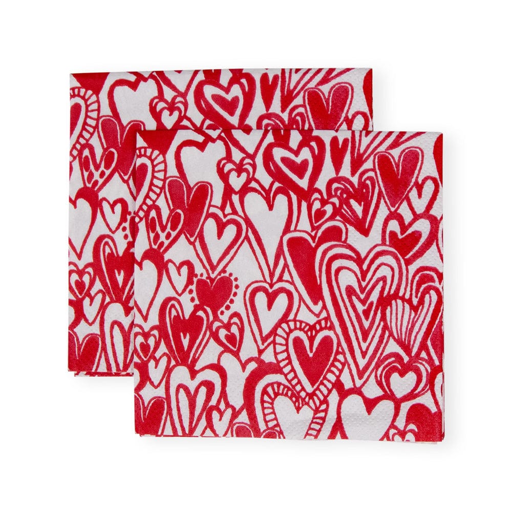 Caspari Groovy Love Cocktail Napkins - 20 Per Package