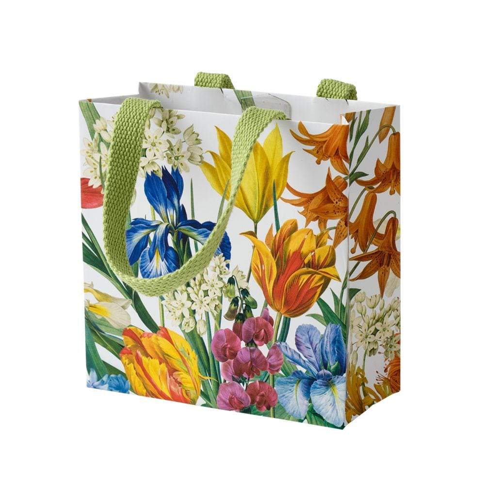 Caspari Redouté Floral Small Square Gift Bag