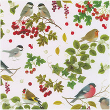 Load image into Gallery viewer, Caspari Winter Birds White Wrap Roll- 30&quot; x&quot;6