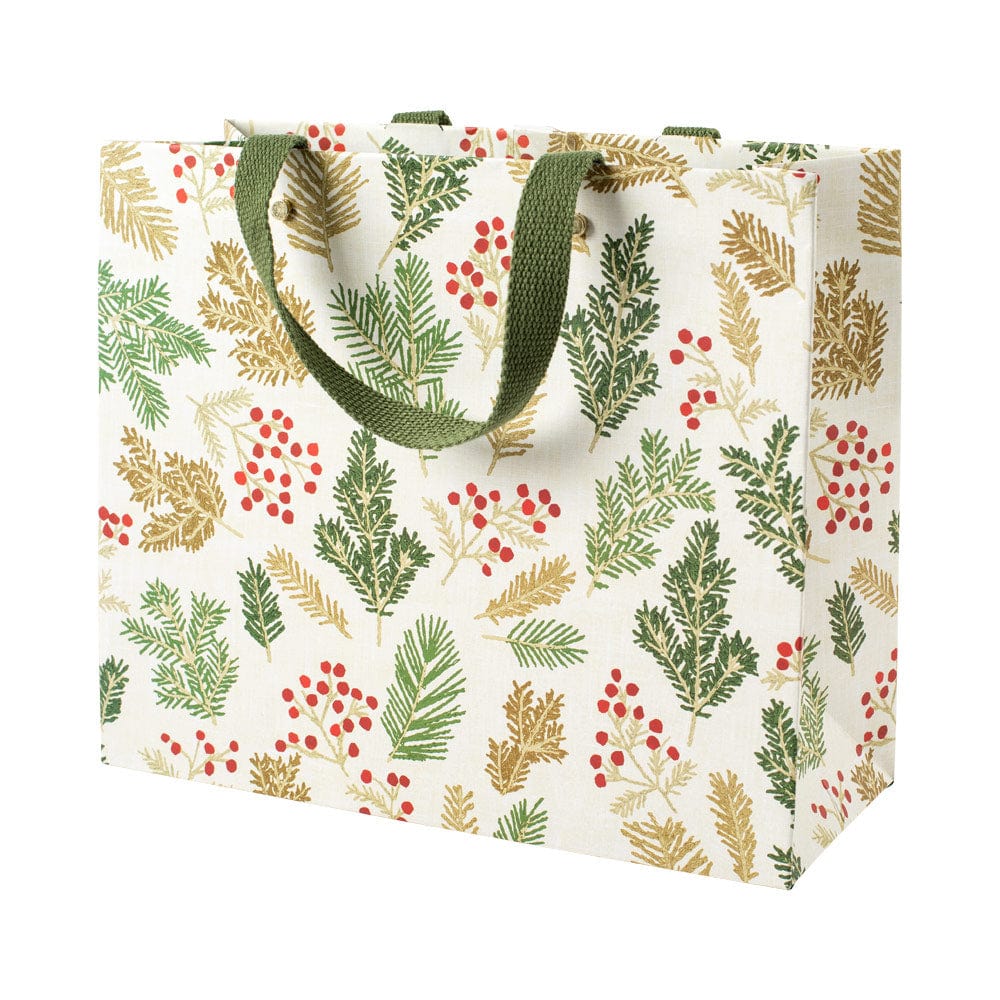 Caspari Sprigs and Berries Large Gift Bag - 1 Each