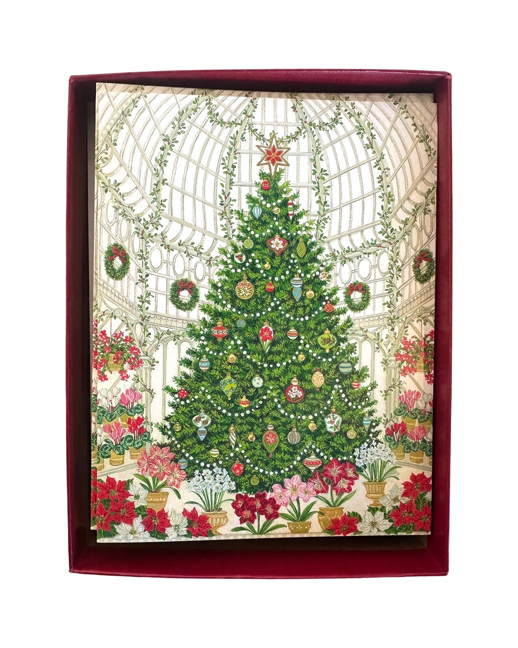 Caspari Christmas Conservatory Boxed Cards