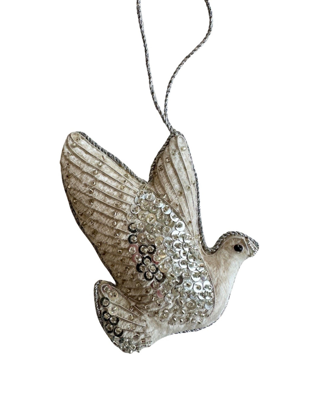 St. Nicolas Silver Jewel Dove Ornament