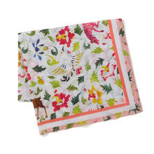 Load image into Gallery viewer, Asian Flora and Fauna Oversize Cotton Scarf