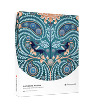 Load image into Gallery viewer, Catherine Marion: Huia and Chrysanthemum 500-Piece Circular Jigsaw Puzzle