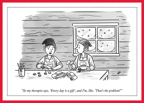 New Yorker Elf Therapy - Cartoon Christmas Card Set