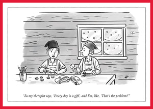 New Yorker Elf Therapy - Cartoon Christmas Card Set