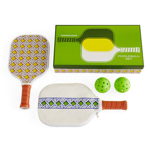 Jonathan Adler Basketweave Pickleball Set