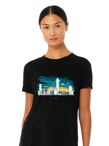 Downtown OKC Glow T-Shirt- Black