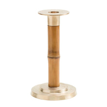 Load image into Gallery viewer, Caspari Small Bamboo Candlestick in Light Brown - 1 Each