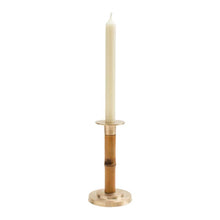 Load image into Gallery viewer, Caspari Small Bamboo Candlestick in Light Brown - 1 Each
