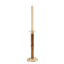 Load image into Gallery viewer, Caspari Large Bamboo Candlestick in Light Brown - 1 Each