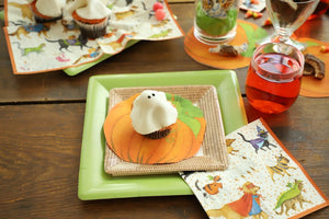 Pumpkin Die-Cut Paper Linen Party Napkins Pack