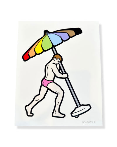 Trevor Wayne Limited Edition Pride Umbrella Guy Print