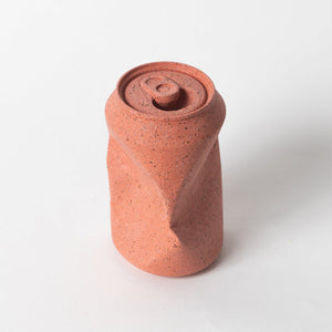 Concrete Soda Can Vase - Coral Terrazzo