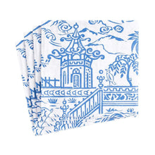 Load image into Gallery viewer, Caspari Pagoda Toile Cocktail Napkins- Blue