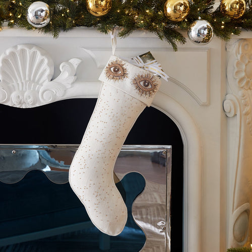 Jonathan Adler Muse Eyes Emebellished Stocking