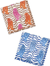 Load image into Gallery viewer, Caspari Tiger Stripe Paper Cocktail Napkins in Blue