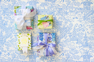 Caspari Hydrangeas and Porcelain Gift Wrapping Paper - 30" x 8' Roll