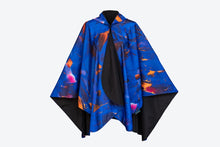 Load image into Gallery viewer, Chihuly Reversible Rain Cape – Lapis Macchia