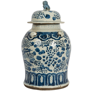 Blue and White Phoenix Ginger Jar