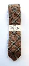 Load image into Gallery viewer, Fine and Dandy Tan Glen Plaid Wool Tie
