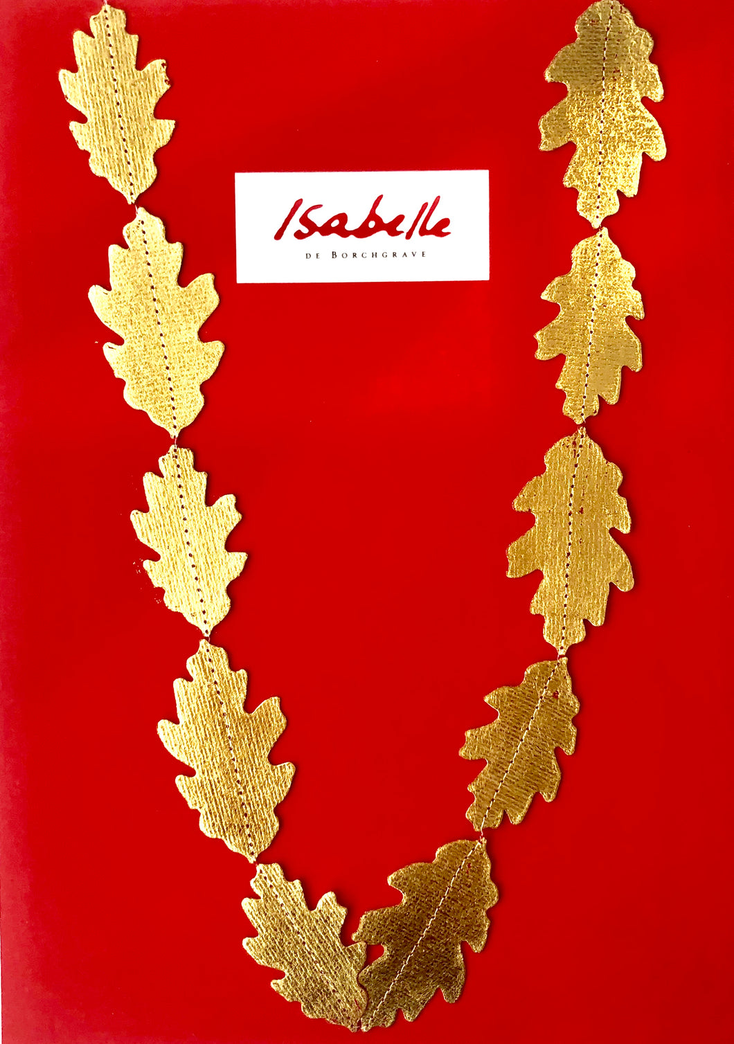 Isabelle de Borchgrave Oak Leaf Necklace