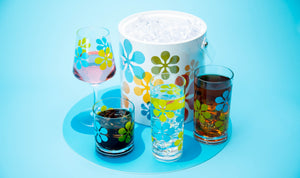 Modfest Acrylic Stemmed Wine Glass Set- Blue/Green