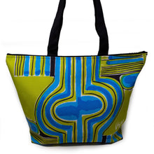 Load image into Gallery viewer, Vera Blue Curves Tote Bag