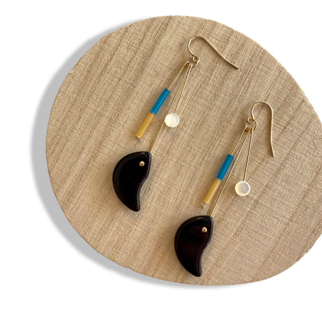 Kappos O'Keeffe Crescent Cluster Earrings