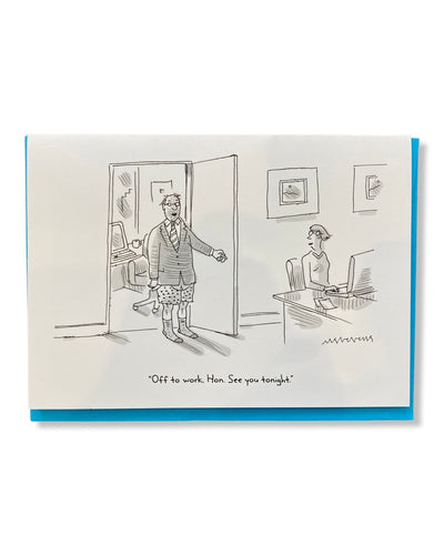 New Yorker Off to Work Single Card