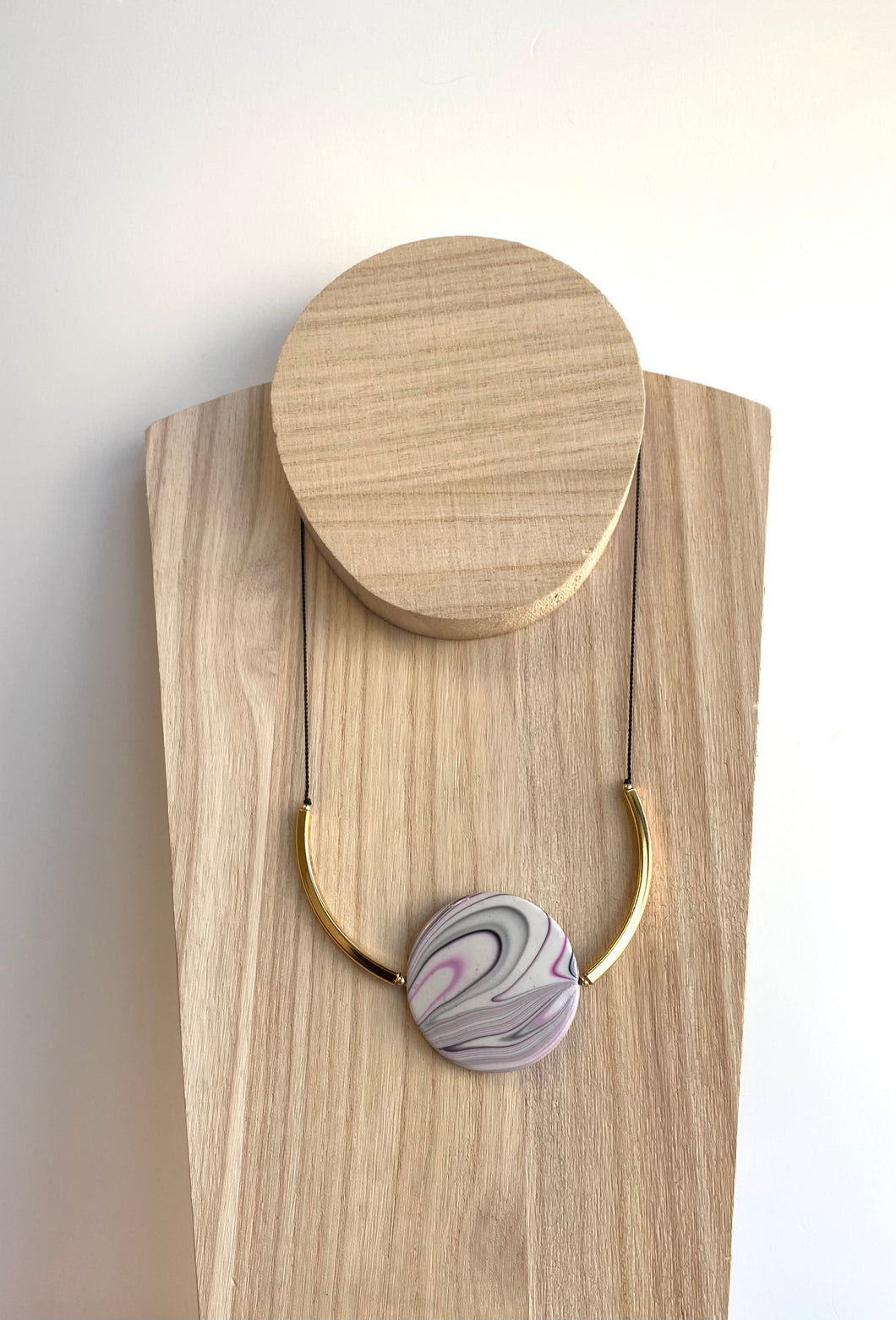 Kappos Pink Swirl Disk Necklace