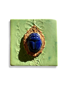 Nicole Moan Green Beetle Ceramic Tile