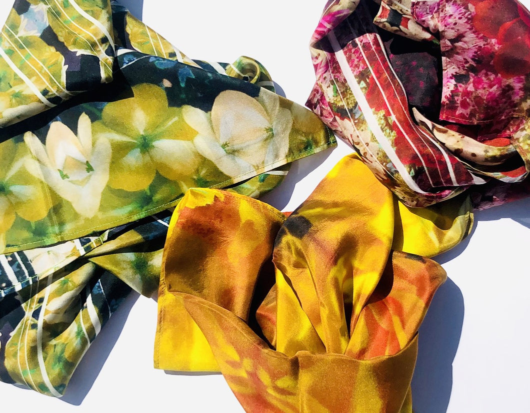 Floral Photography Silk Scarves